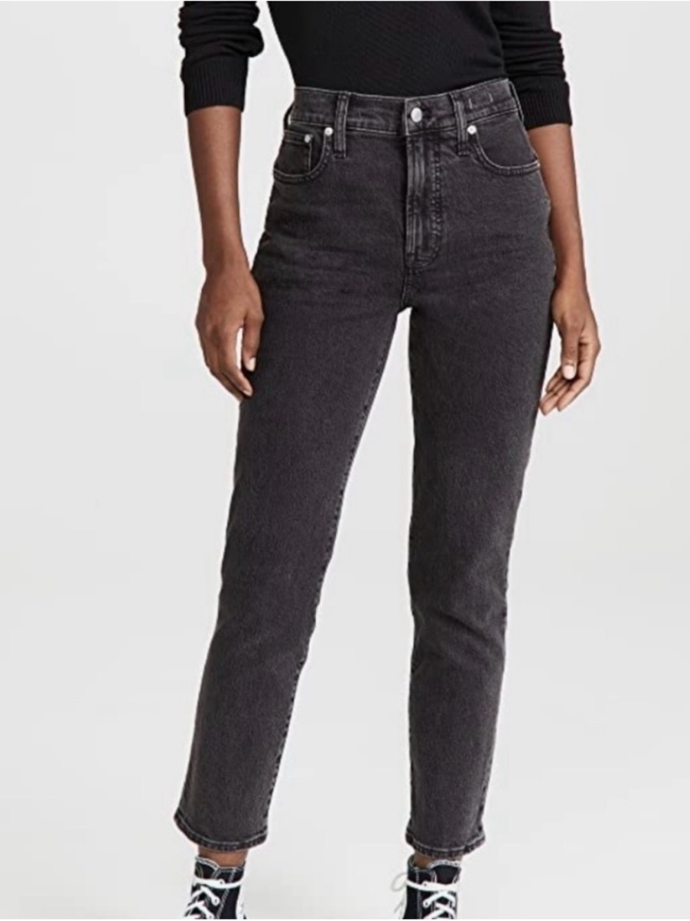 MADEWELL The Perfect Vintage Jeans High Rise Gray Wash Stretchy Size 23 EUC